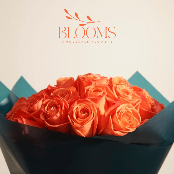 Orange Roses Bouquet - Blooms Flowers