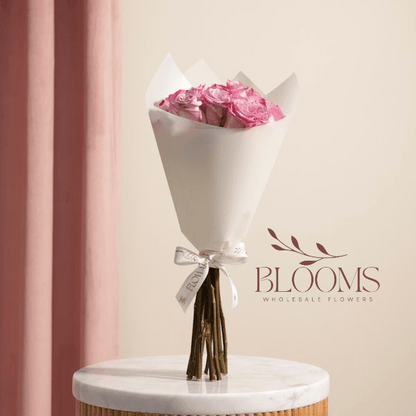 Bouquet Of Purple Rose - Blooms Flowers