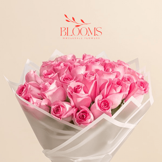 Pink Rose Bouquet - Blooms Flowers
